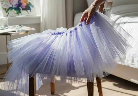 Girl’s Purple and White Tutu Skirt